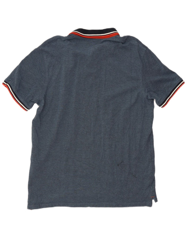 Jack & Jones Polo para hombre 2XL Algodón moteado azul