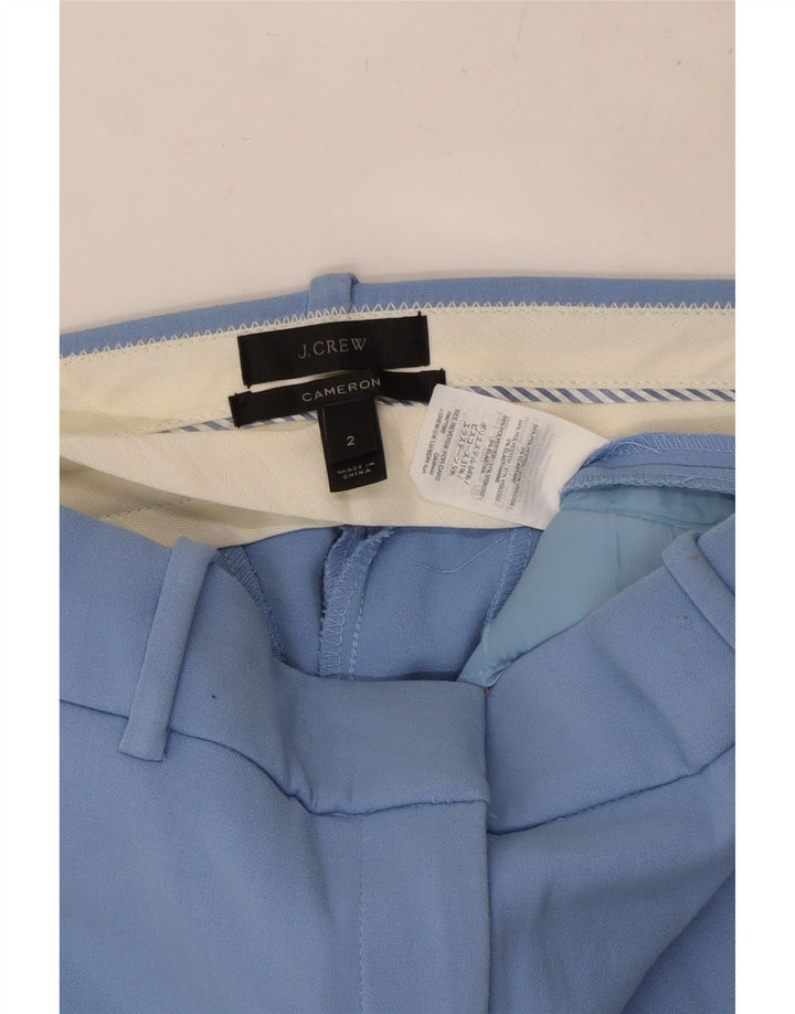 J. CREW Cameron Slim Chino Pantalones para mujer US 2 XS W25 L25 Poliéster azul