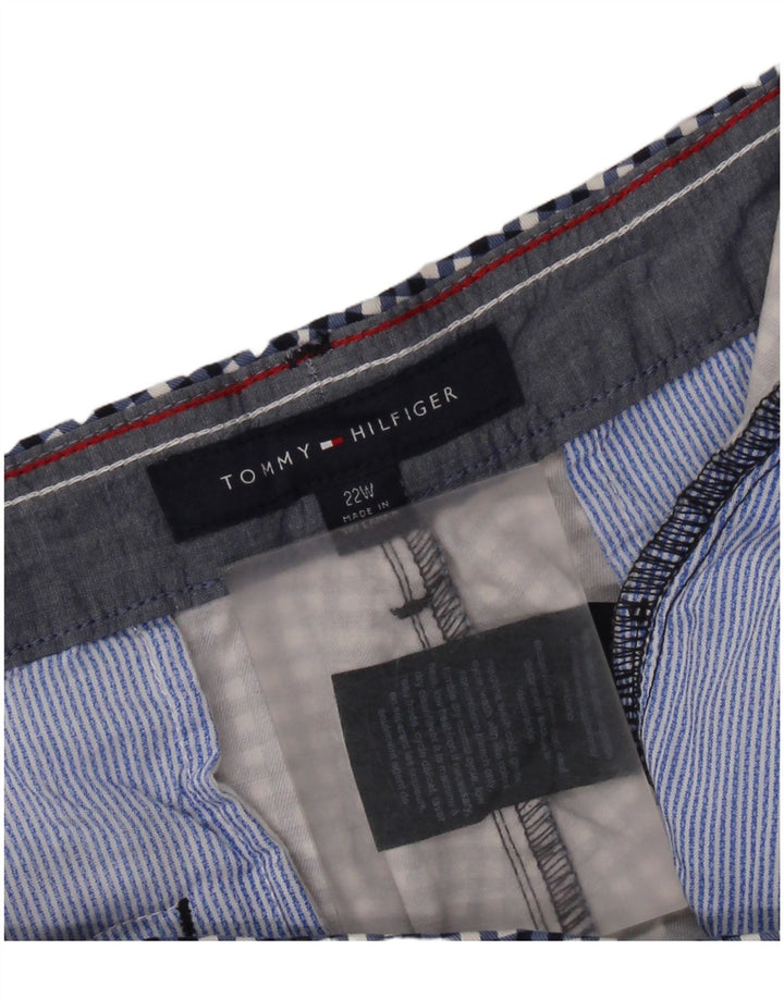 TOMMY HILFIGER Pantalones cortos para hombre US 22 3XL W46 L27 Azul marino Gingham
