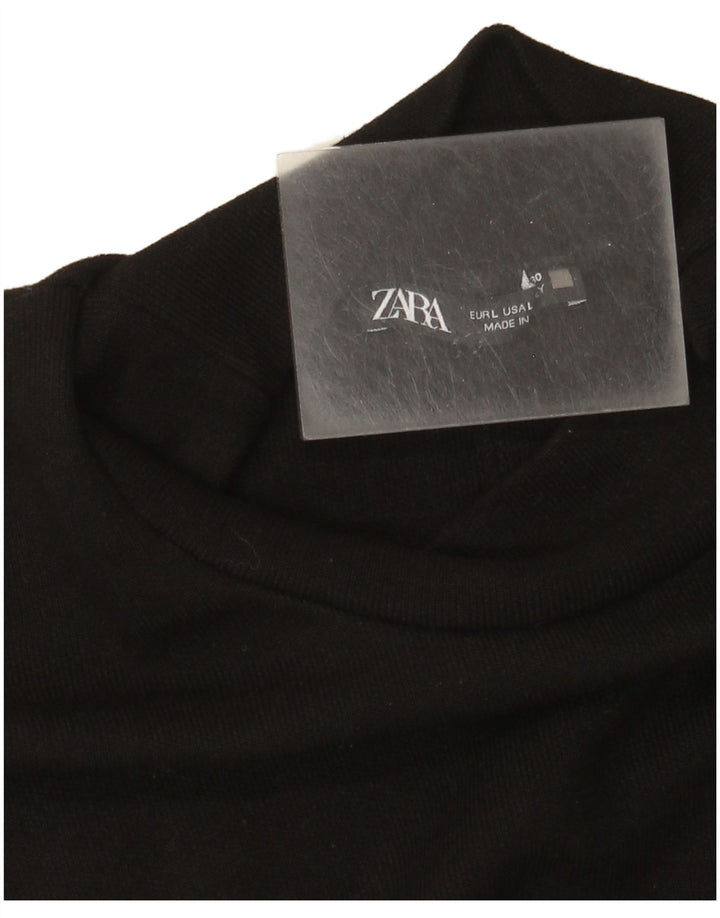Zara Mujer Maxi Vestido UK 44 Grande Negro