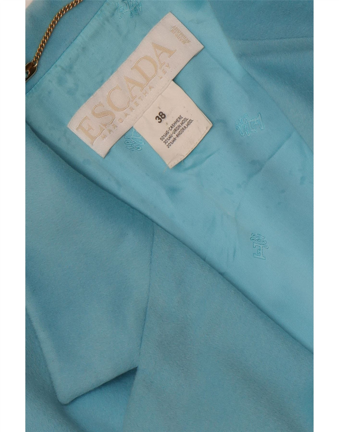 Escada Mujeres por Margaretha Ley Blazer Chaqueta EU 38 Azul Medio