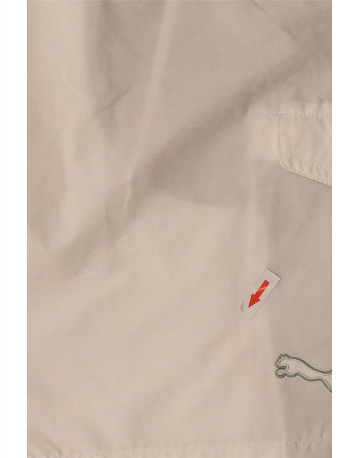 Puma Pantalones cortos deportivos para hombre de algodón blanco grande
