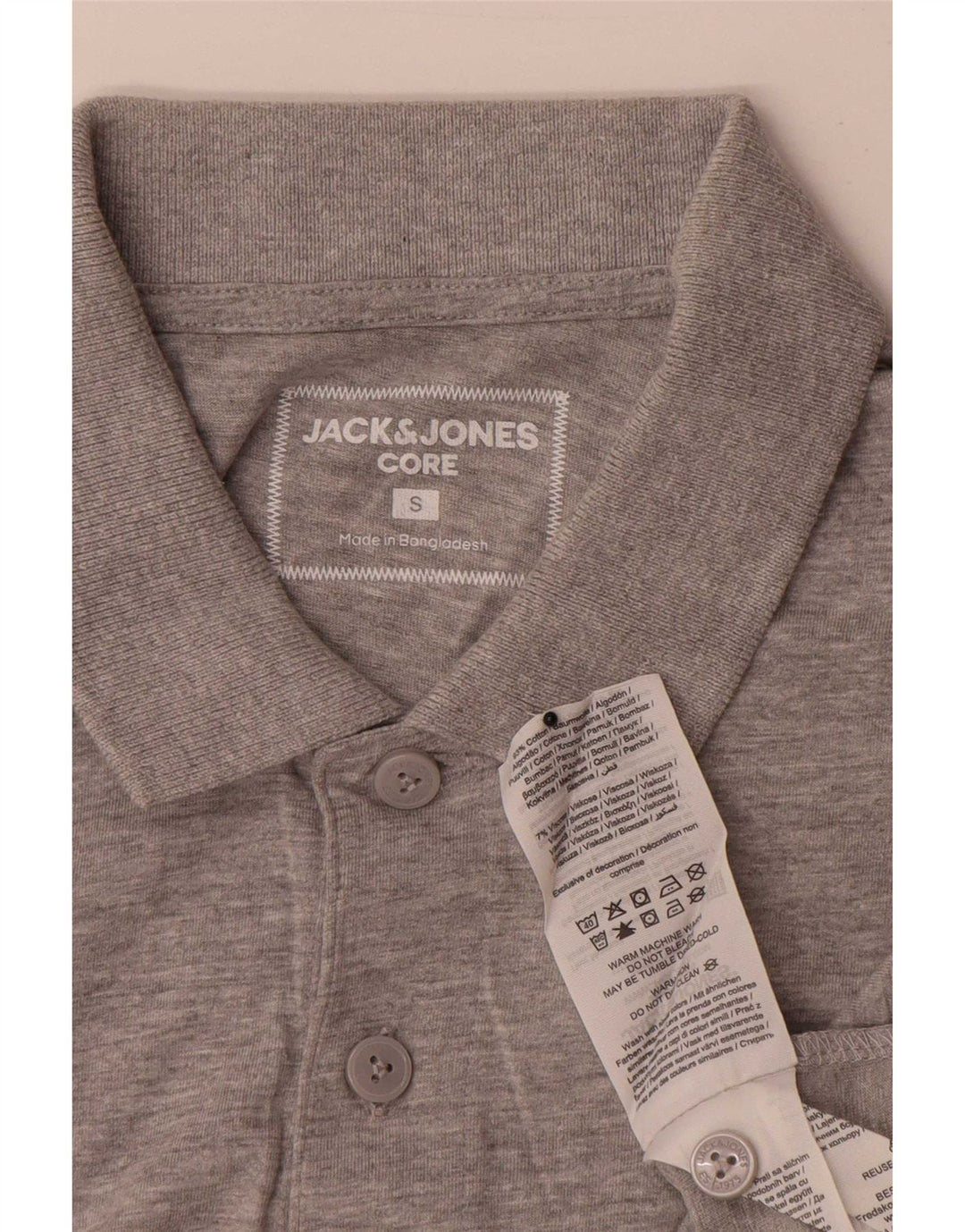 Polo Jack & Jones Hombre Small Gris Algodón