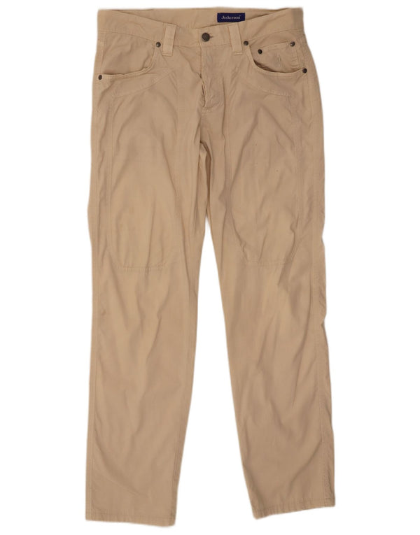 Jeckerson Pantalones Casuales Rectos Para Hombre W33 L30 Algodón Beige