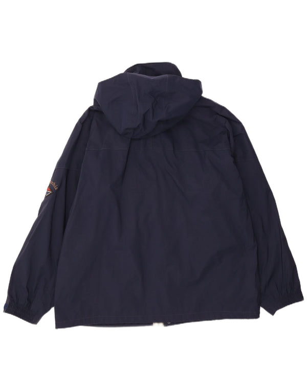 Columbia Chaqueta cortavientos extragrande con capucha para hombre UK 42 XL Nylon azul marino