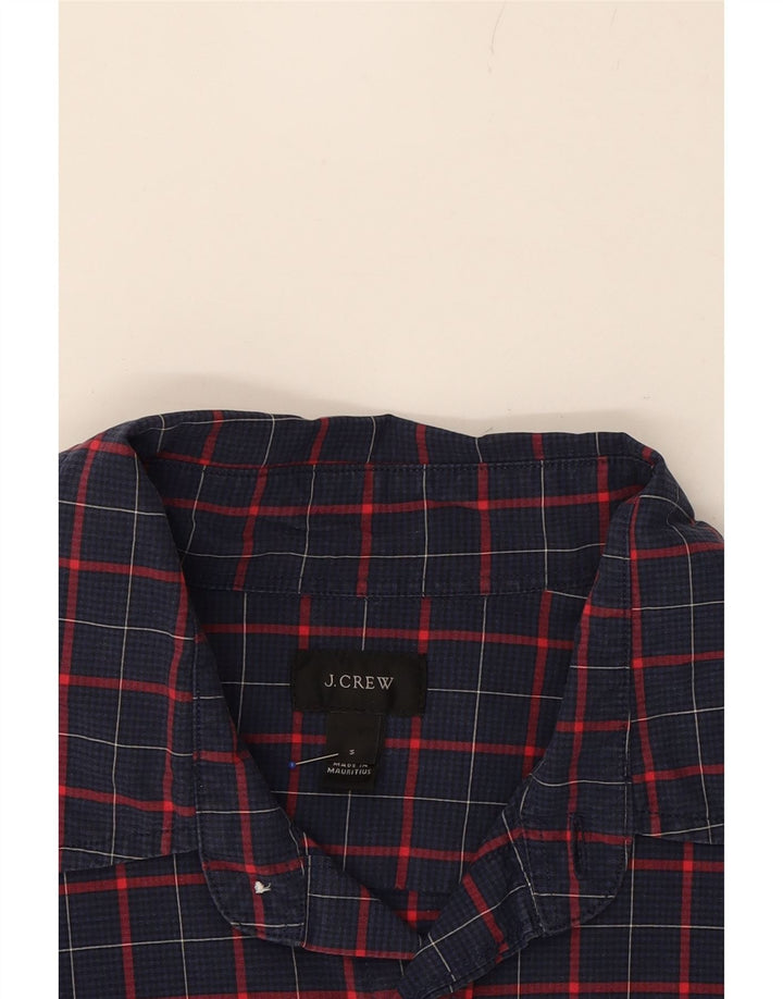 J. CREW Mens Shirt Small Navy Blue Check Cotton Vintage J. Crew and Second-Hand J. Crew from Messina Hembry 