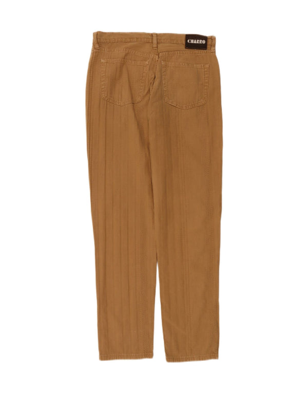 Charro Pantalones Casuales Rectos Para Hombre W34 L30 Algodón Beige