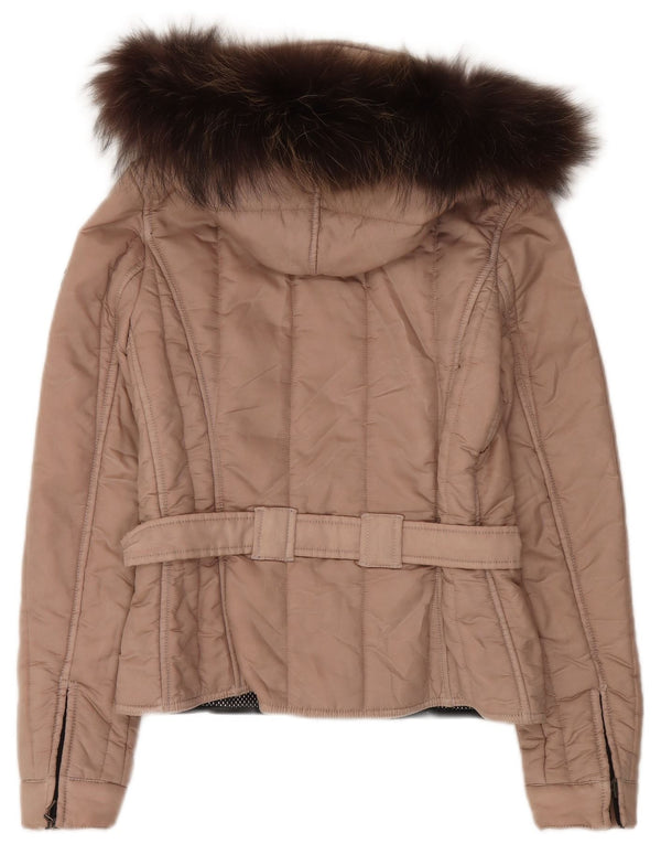 Refrigiwear Chaqueta acolchada con capucha para mujer UK 10 Small Beige Poliamida