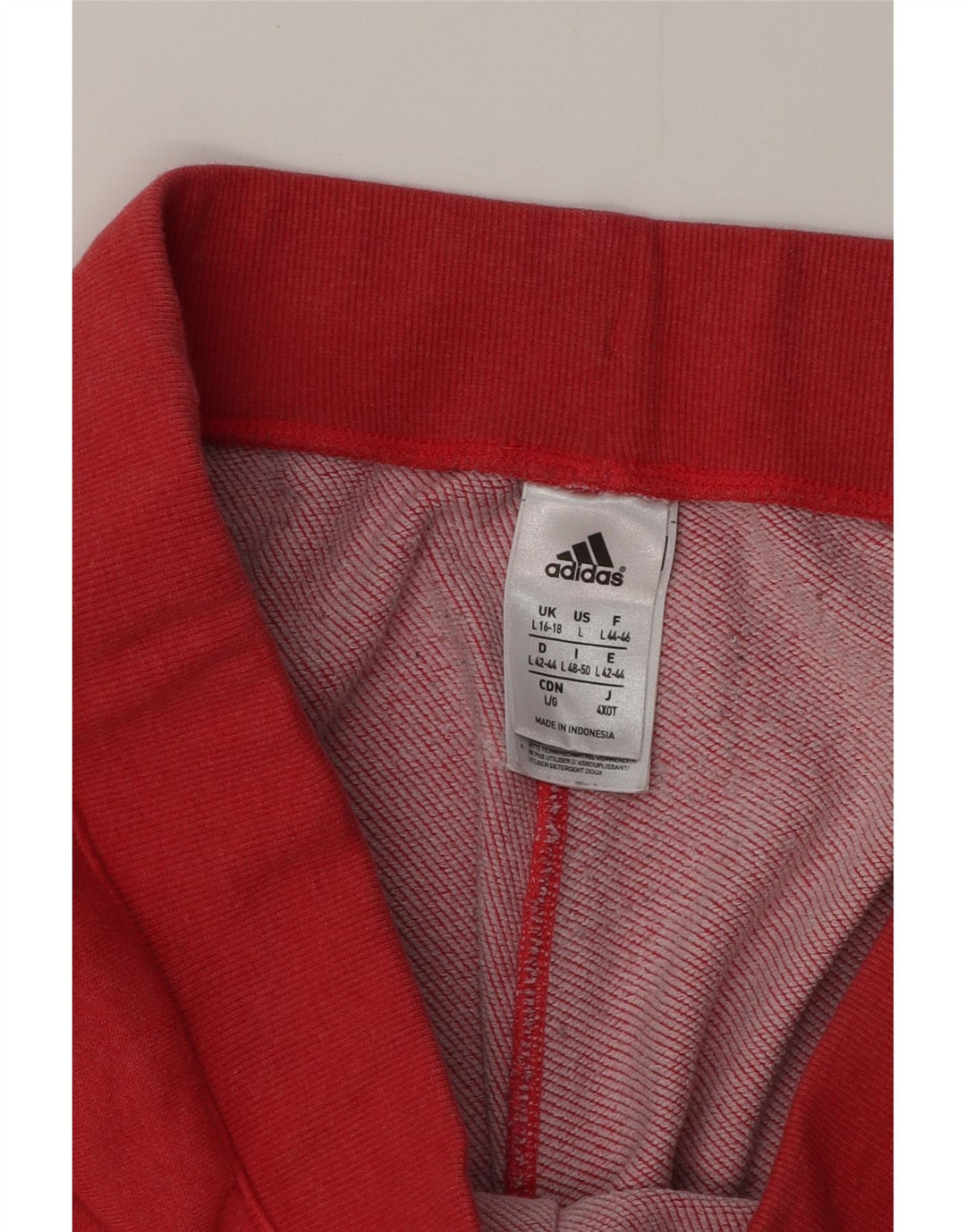 ADIDAS Mujer Climalite Chándal Pantalones Joggers UK 16/18 Grande Rojo