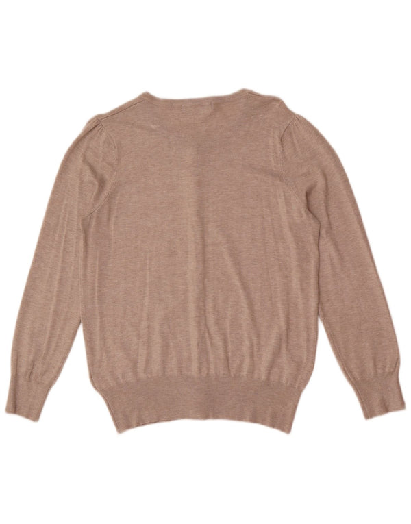 Marks & Spencer Suéter tipo cárdigan para mujer UK 46 Large Viscosa beige