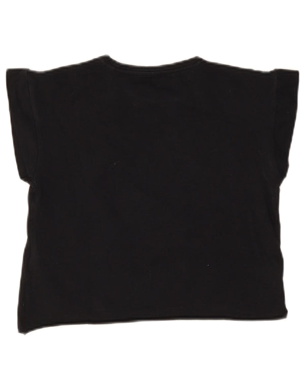 Guess Camiseta Corta Gráfica para Mujer Top UK 12 Medium Negro Algodón