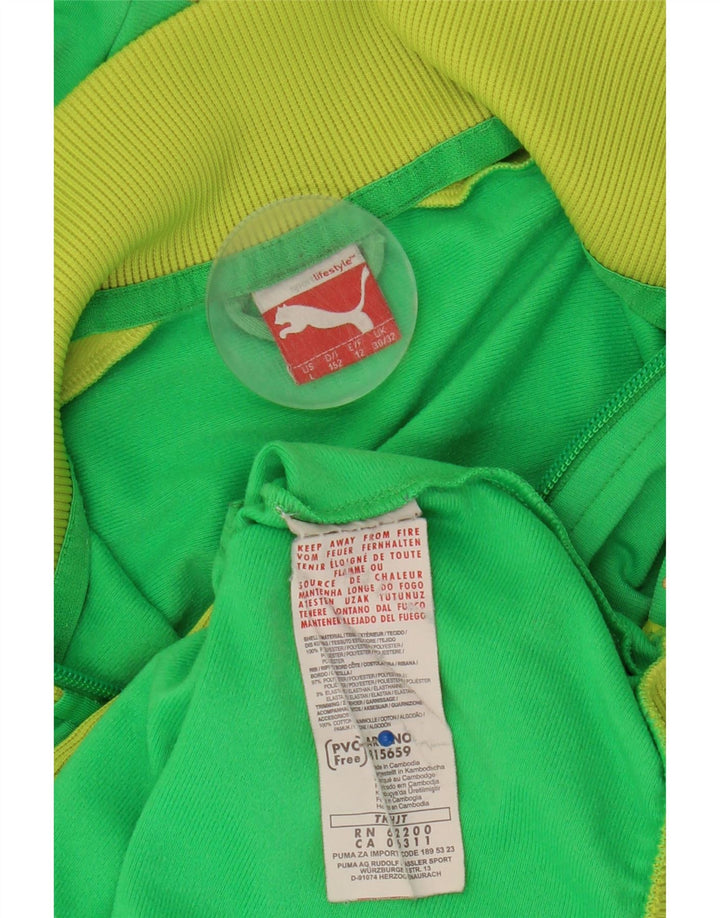 Puma Chaqueta de chándal para niño 11-12 años Verde Colorblock Poliéster