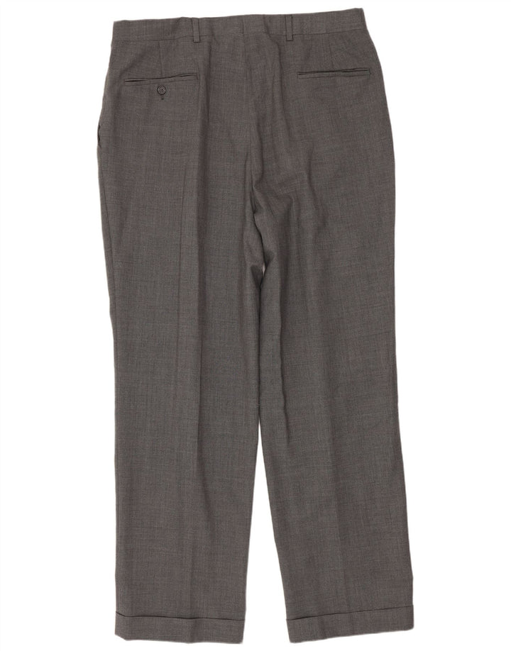 Burberrys Pantalón de traje con pinzas para hombre W36 L31 Gris