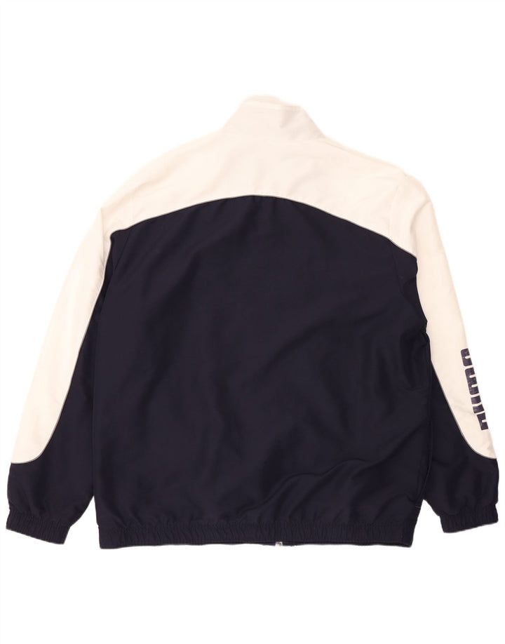 PUMA Chaqueta superior de chándal gráfico para hombre 2XL Poliéster con bloques de color azul marino