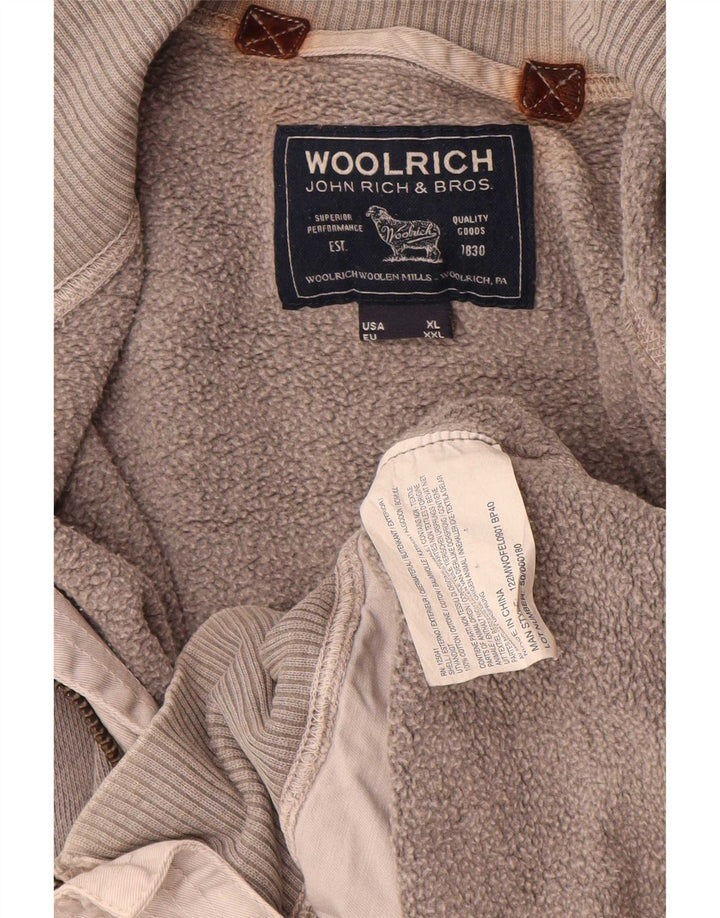 Woolrich Chaqueta superior de chándal para hombre 2XL Algodón gris