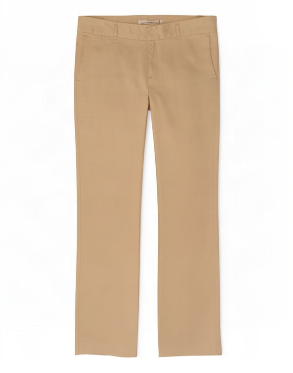Zara Pantalón chino recto para mujer EU 42 Large W32 L33 Algodón beige