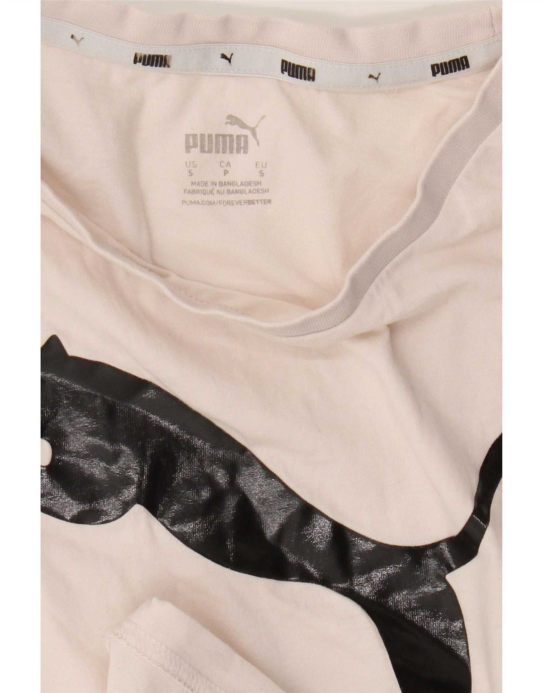 Puma Camiseta gráfica extragrande para mujer UK 10 Small Beige