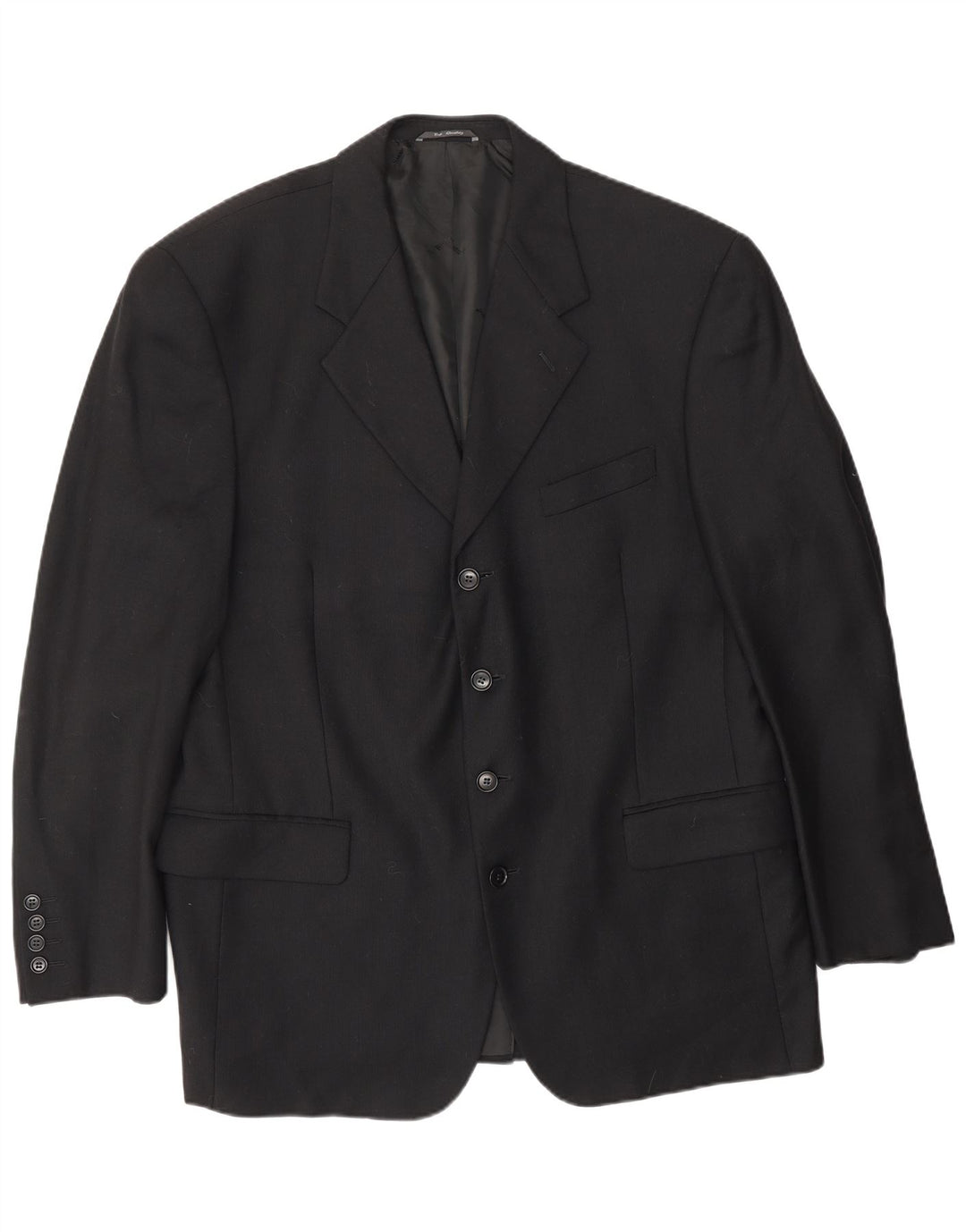 BIAGIOTTI Chaqueta tipo blazer de 4 botones para hombre IT 54 2XL Lana negra