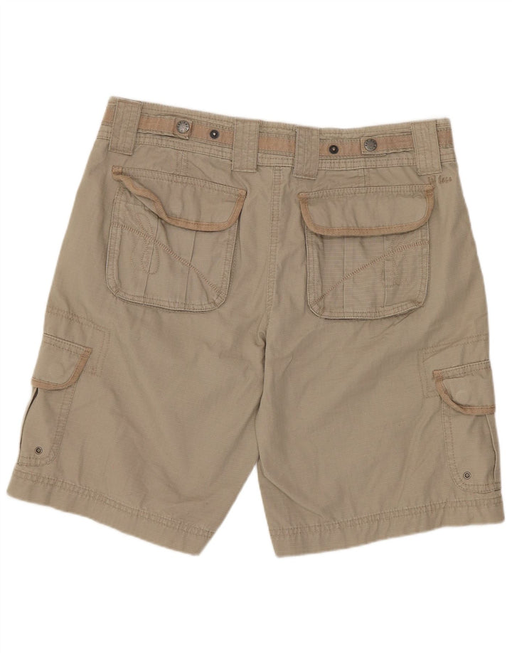 Pantalones cortos cargo para mujer Fat Face UK 12 Medium W30 Caqui Algodón