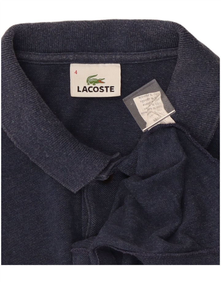 Polo Lacoste para hombre talla 4 mediano algodón azul marino