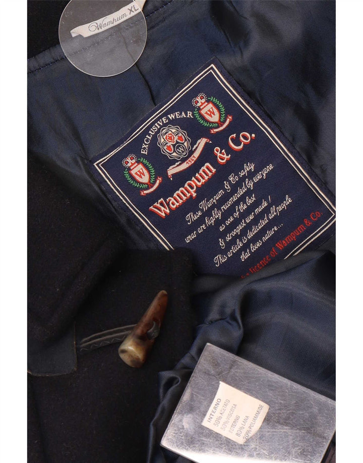 Wampum Trenca para hombre UK 42 XL Lana azul marino