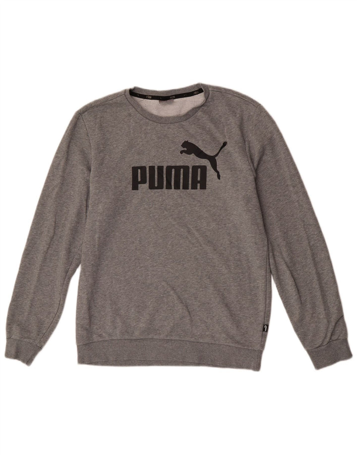 Puma Sudadera con gráfico para hombre Jumper Large Gris Algodón