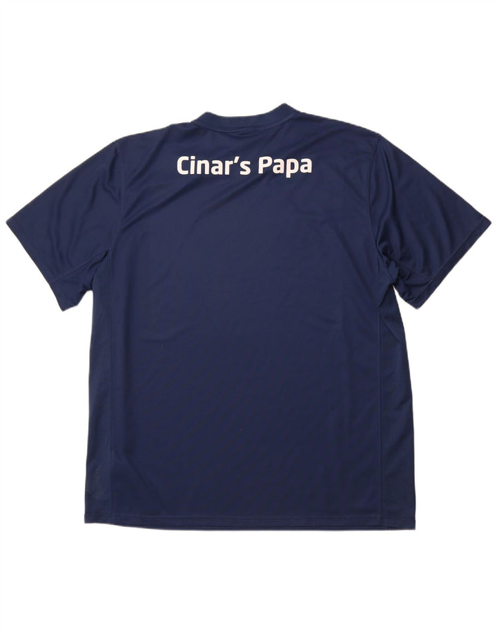 NIKE Camiseta gráfica Dri Fit para hombre Top 2XL Poliéster azul marino