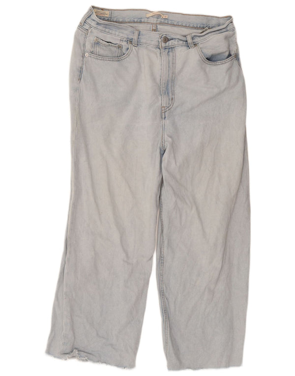 Jeans Levi's Crop High Rise Sueltos Para Mujer W32 L25 Algodón Azul