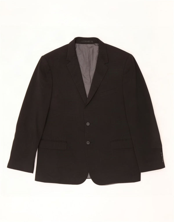 Marks & Spencer Chaqueta tipo blazer con 2 botones para hombre UK 44 XL Poliéster negro