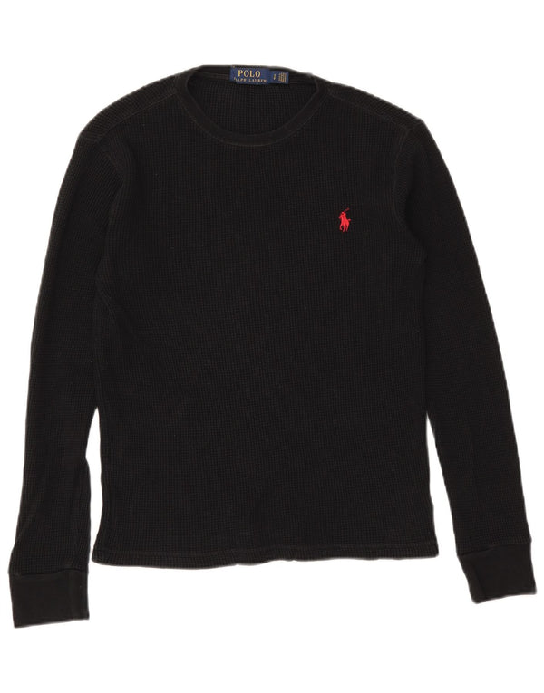 Polo Ralph Lauren Hombres Top Manga Larga Pequeño Algodón Negro