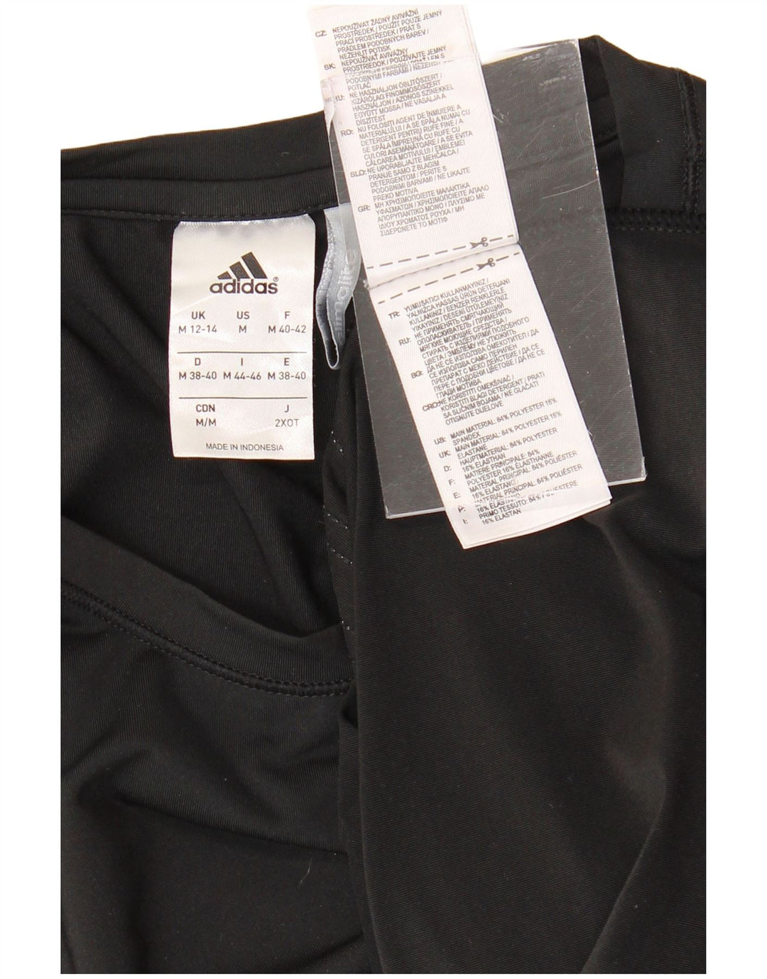 ADIDAS Mujer Climalite Camiseta Top UK 12/14 Mediano Negro Poliéster