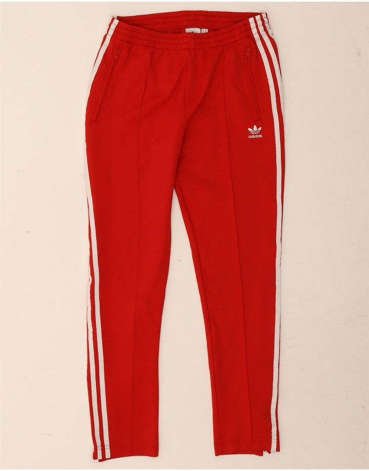 Adidas Pantalones de chándal para mujer UK 44 Mediano Rojo Poliéster