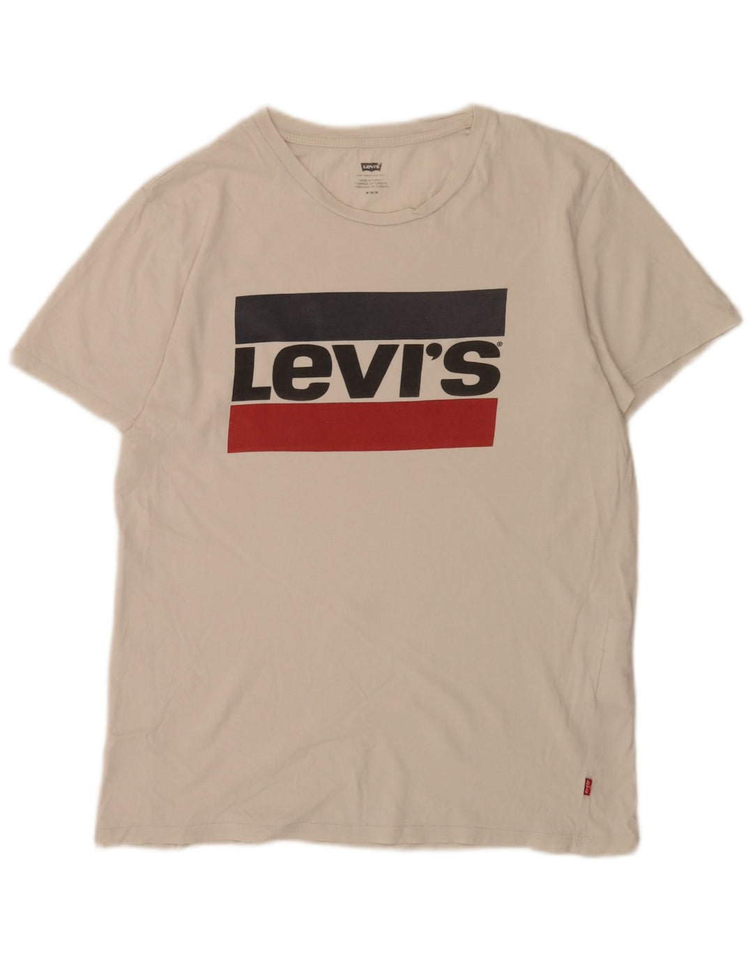 Levi's Camiseta gráfica para hombre Top mediano de algodón con bloques de color blanco