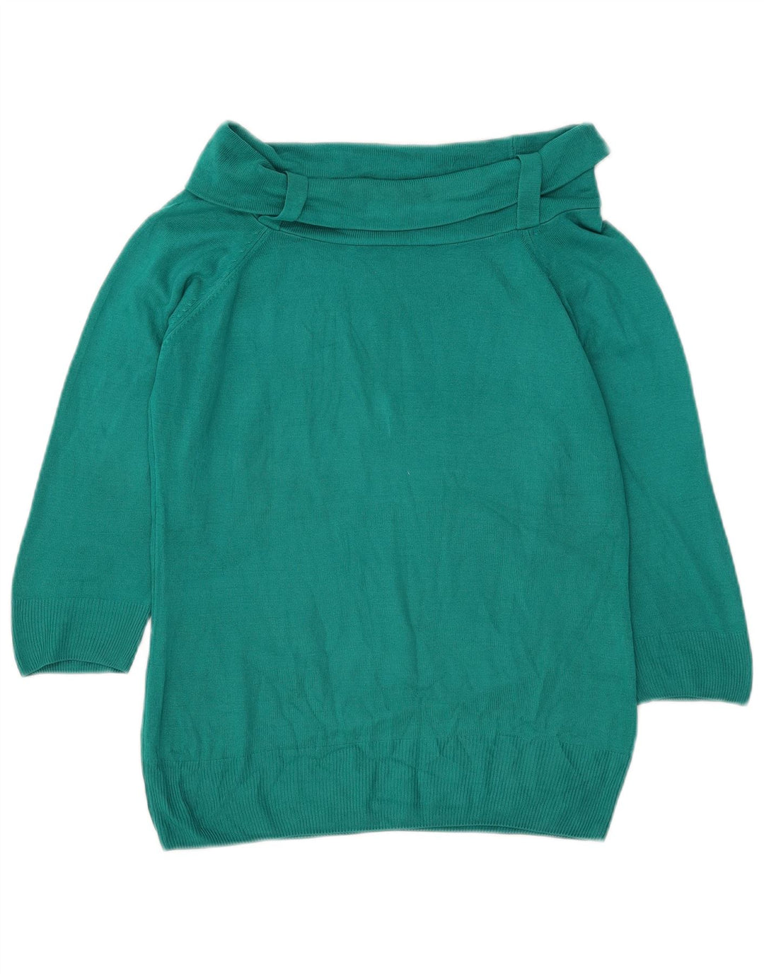 Marks & Spencer Suéter tipo jersey con cuello vuelto para mujer UK 44 Verde medio