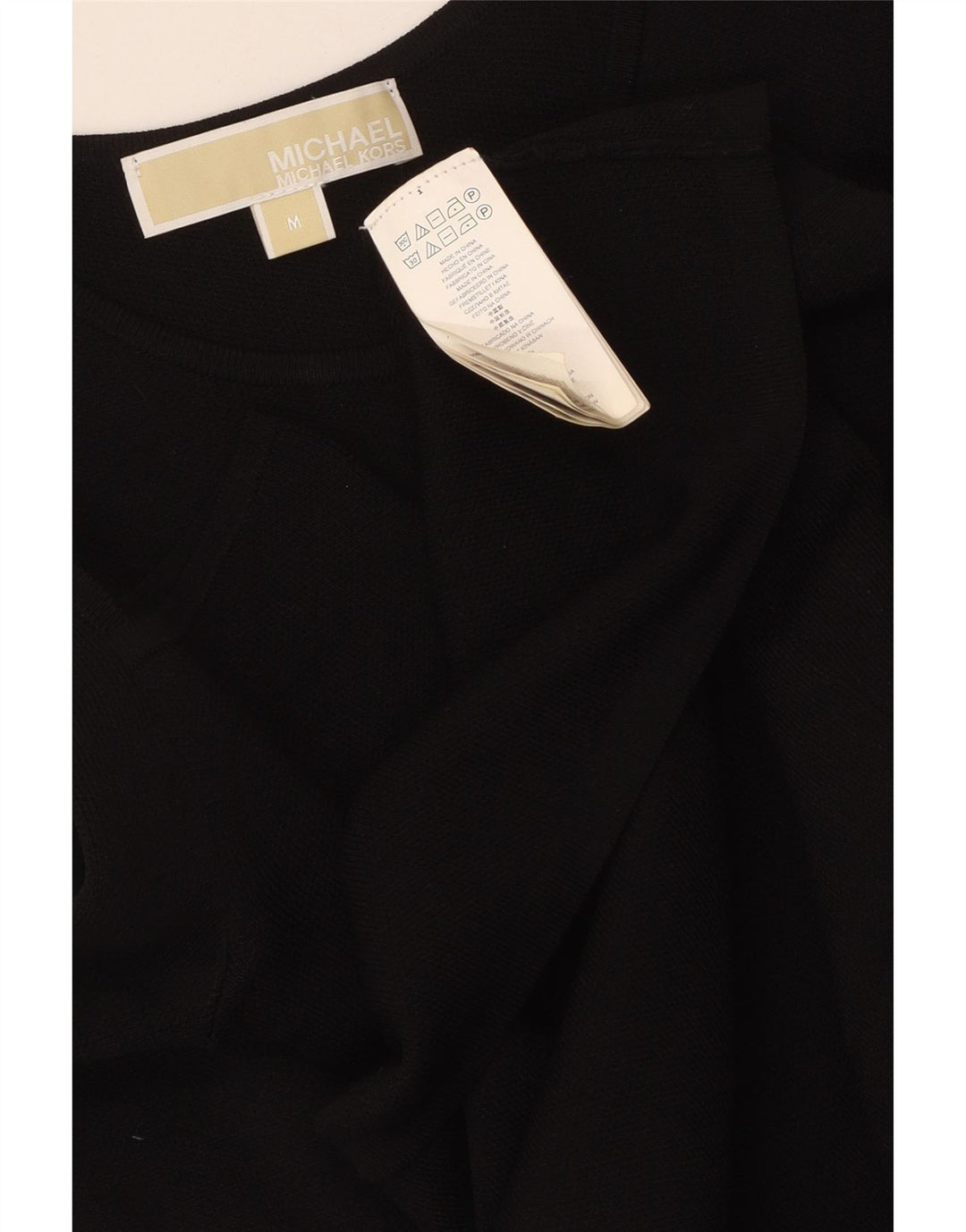 MICHAEL KORS Vestido largo con hombros descubiertos para mujer UK 40 Viscosa negra mediana