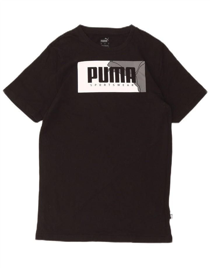 PUMA Camiseta gráfica para hombre Top Small Black Cotton