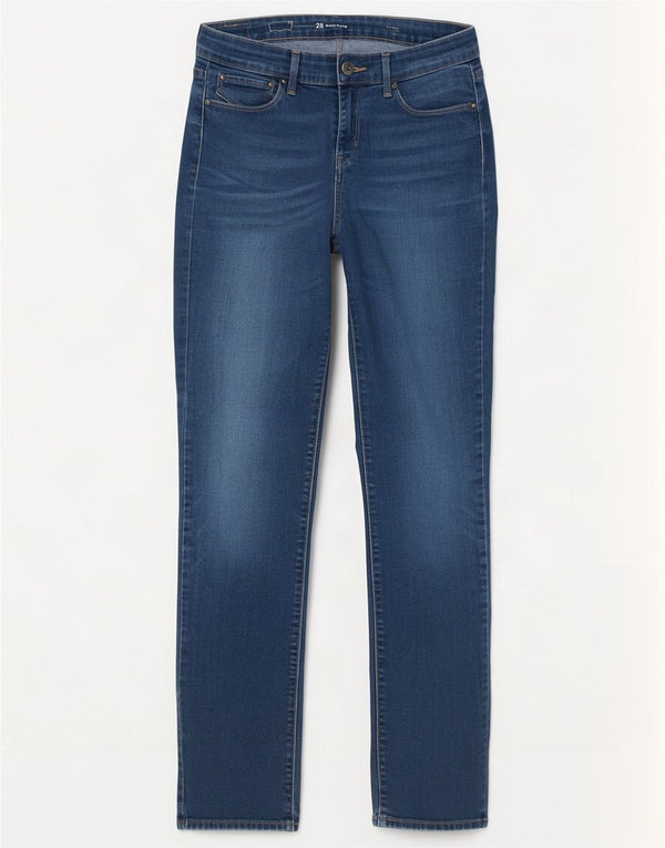 Levi's Vaqueros ajustados de talle medio Demi Curve para mujer W28 L32 Algodón azul