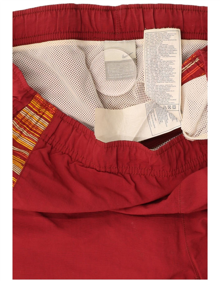 NIKE Bañador para hombre, talla grande, nailon rojo a rayas