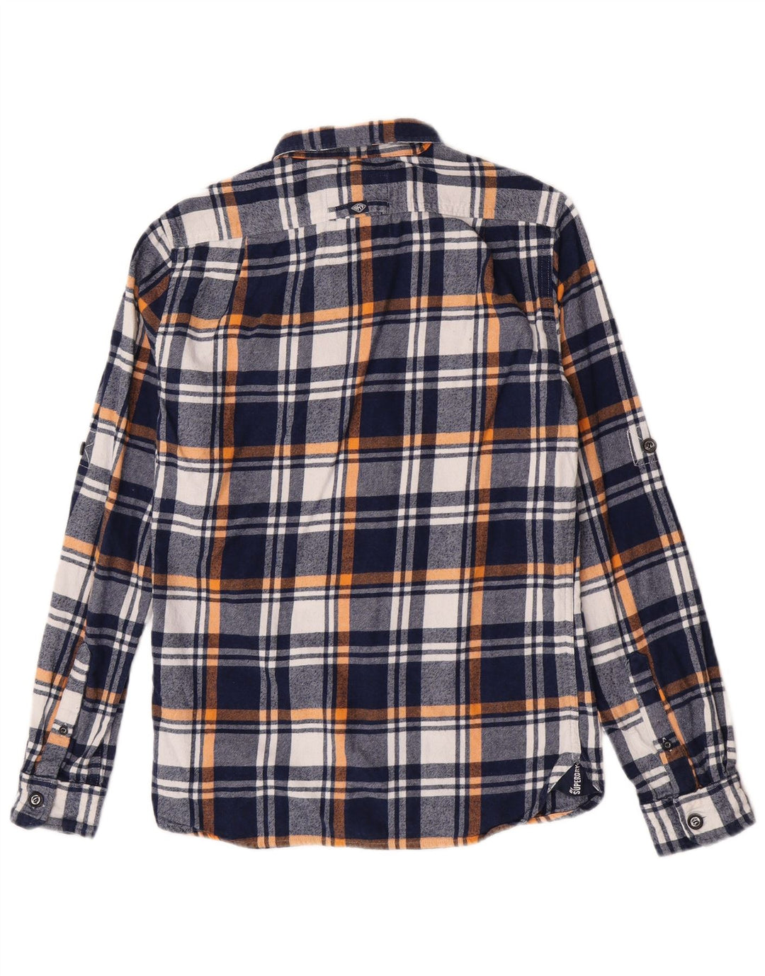 Superdry Camisa De Franela De Algodón A Cuadros Azul Marino Mediano
