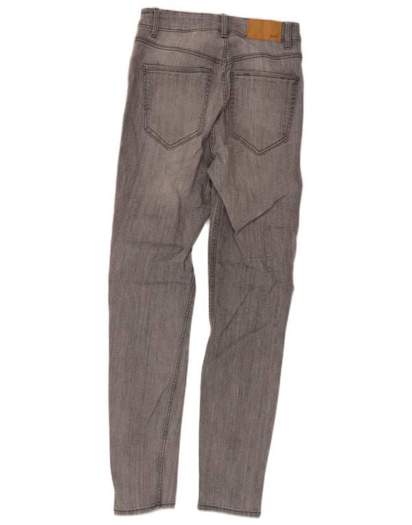 Zara Vaqueros pitillo para mujer EU 38 Small W28 L26 Algodón gris