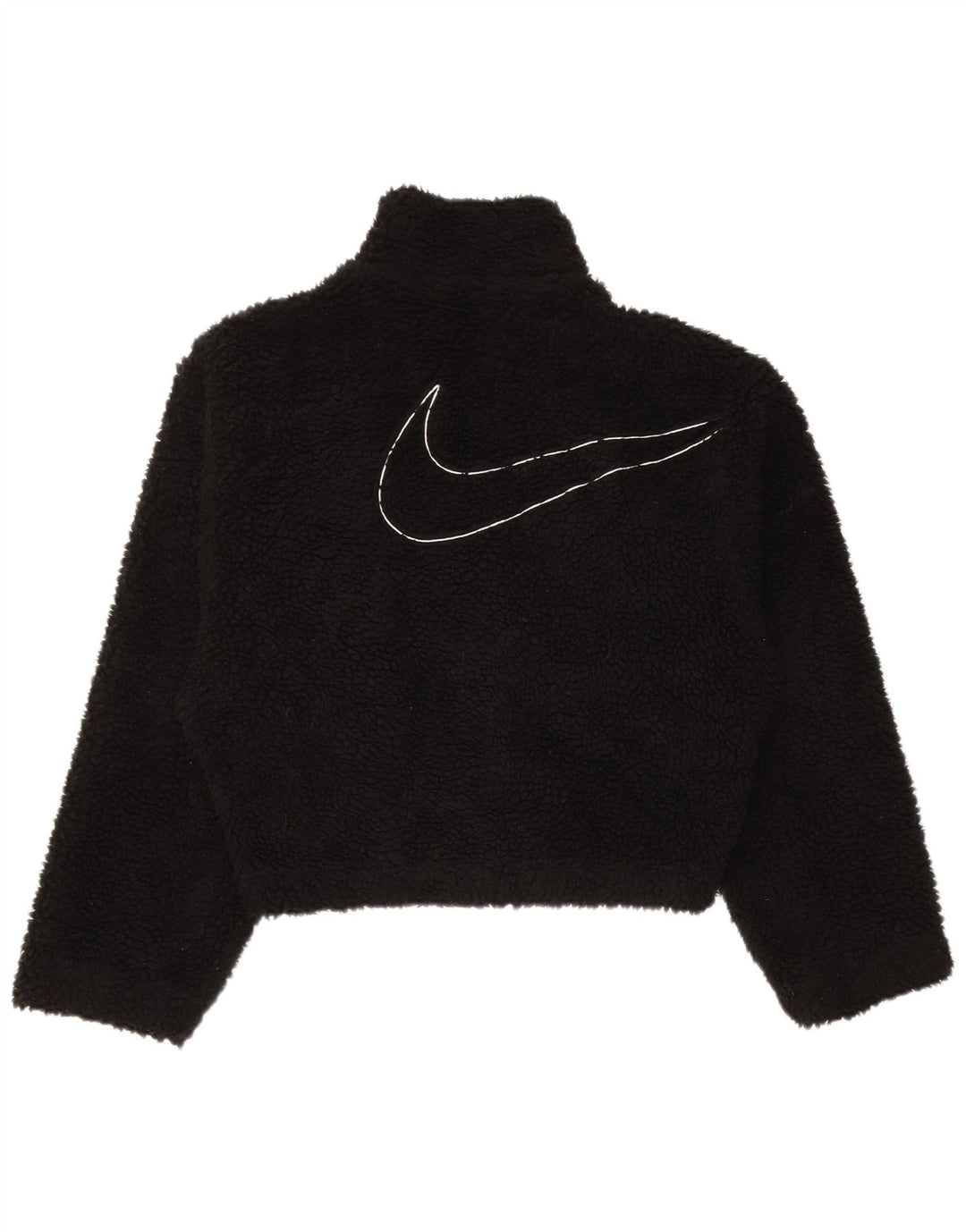 Nike Chaqueta de forro polar extragrande con gráfico para mujer UK 6 XS Poliéster negro