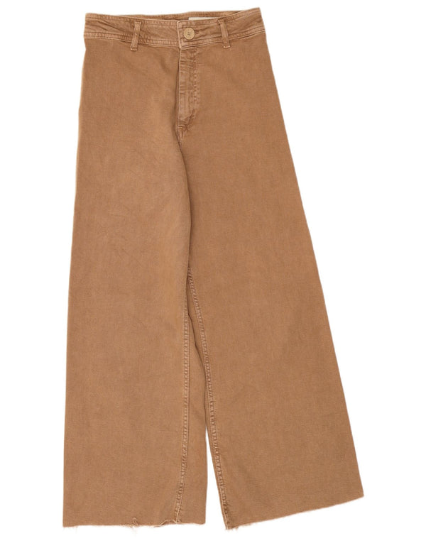 Zara Mujer The Marine Vaqueros Rectos De Tiro Alto EU 38 Small W28 L27 Marrón