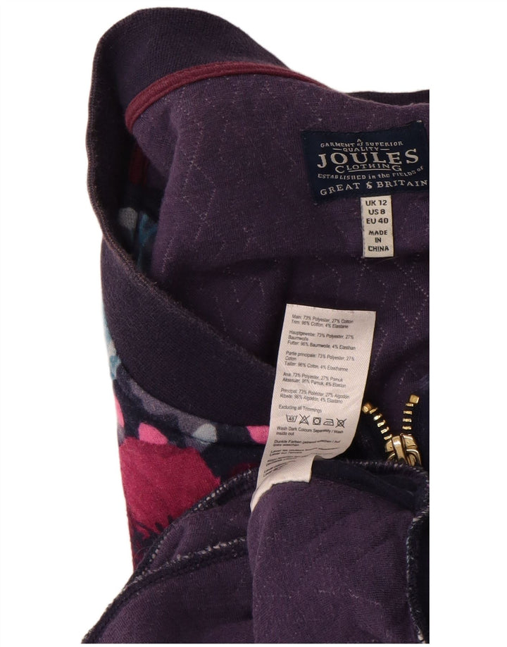 Joules Chaqueta de chándal para mujer UK 40 Mediana Azul marino Poliéster floral
