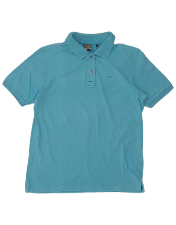 Polo Diadora Hombre Algodón Azul Medio