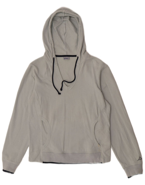 Asics Sudadera con capucha para mujer Jumper UK 10 Small Gris Algodón Deportes