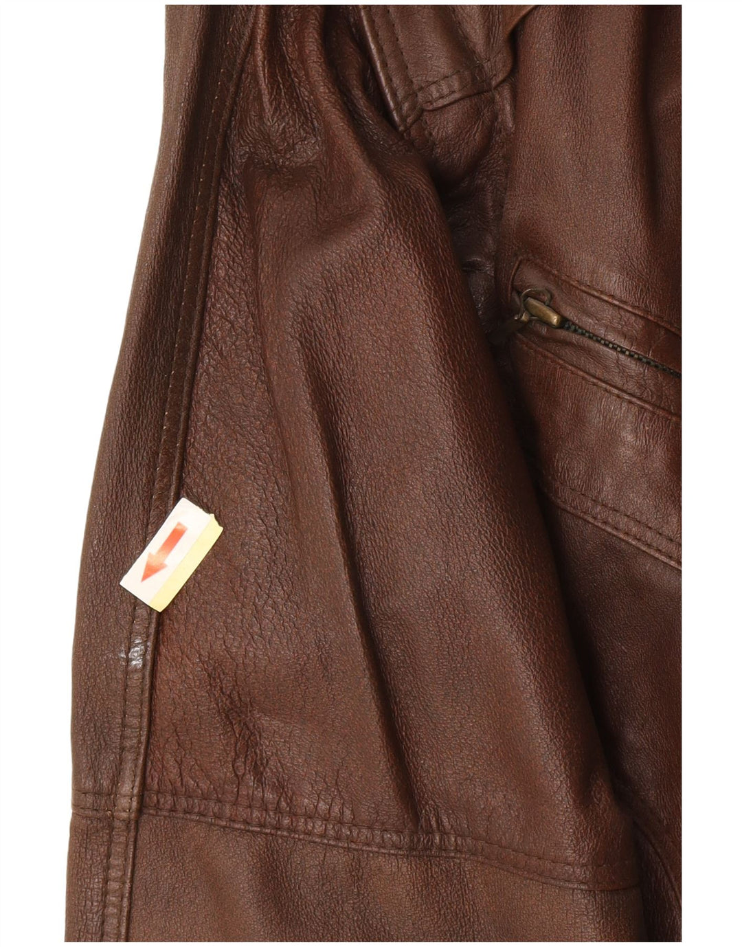 Vintage chaqueta de cuero para hombre Reino Unido 38 cuero marrón medio retro