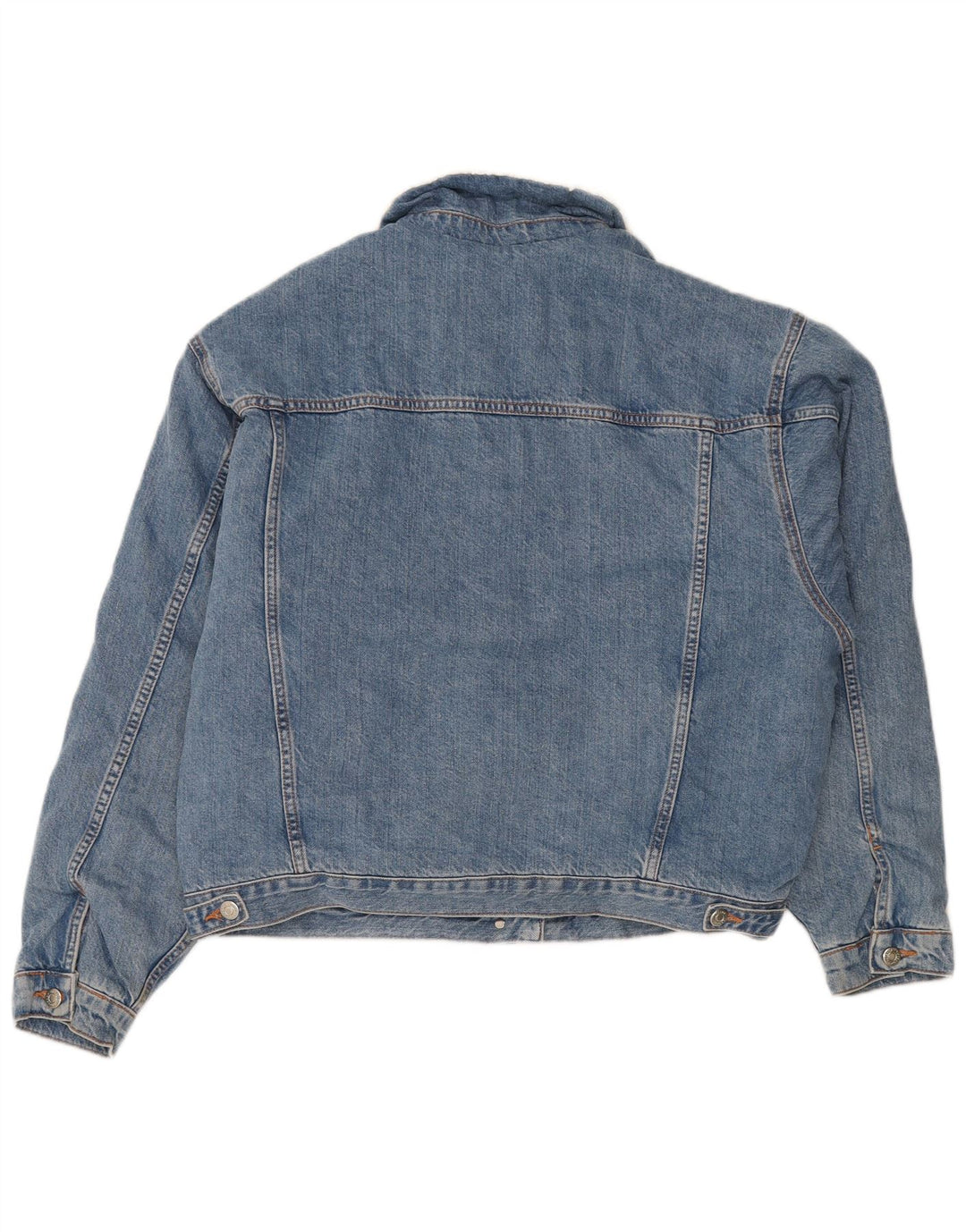 Topshop Chaqueta Sherpa Vaquera Extragrande para Mujer UK 10 Small Algodón Azul