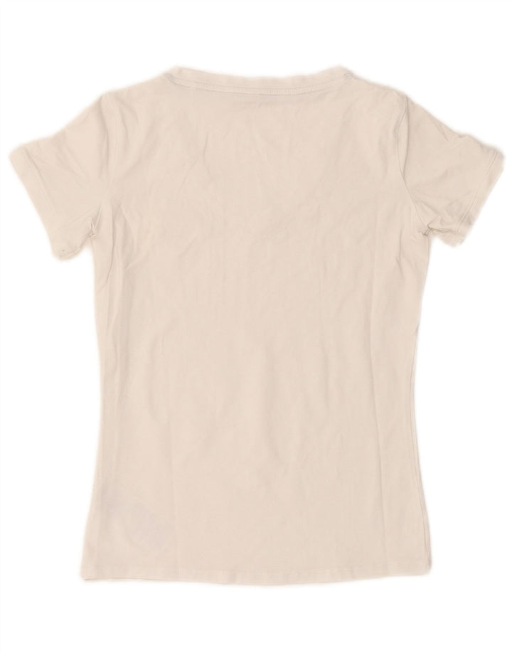 Guess Camiseta para mujer Top UK 12 Medium White Cotton