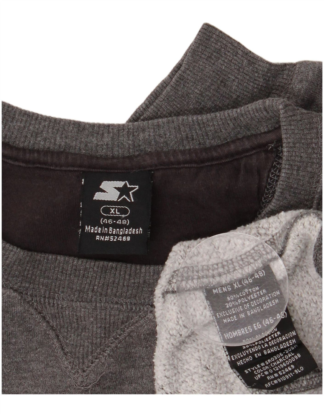 Starter Sudadera Hombre Jersey UK 46/48 XL Gris Algodón
