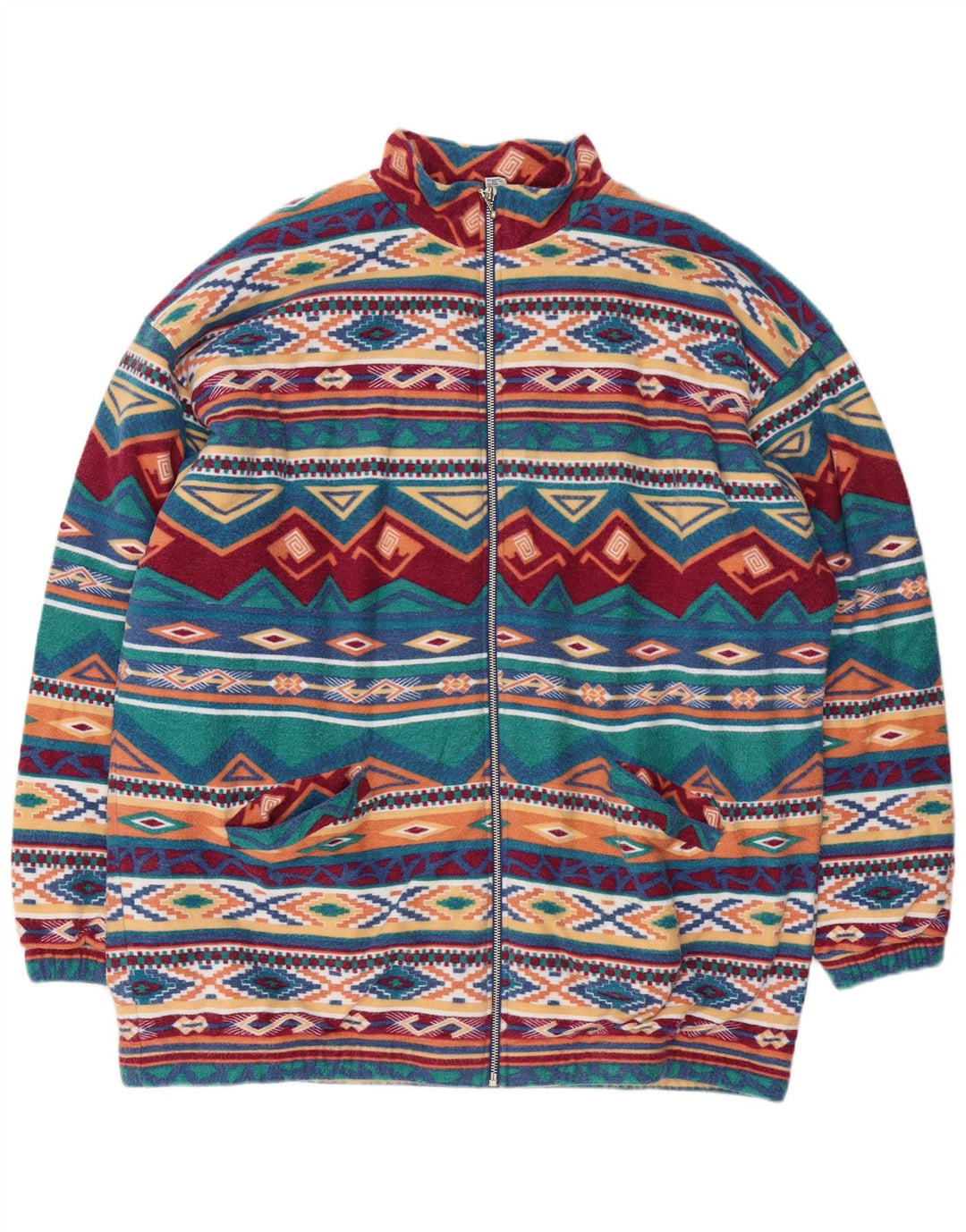 Trigema Chaqueta polar para hombre UK 42 XL Poliéster geométrico multicolor